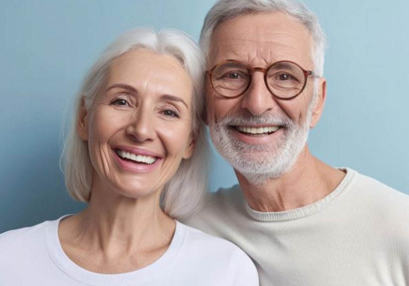 Happy, smiling senior couple