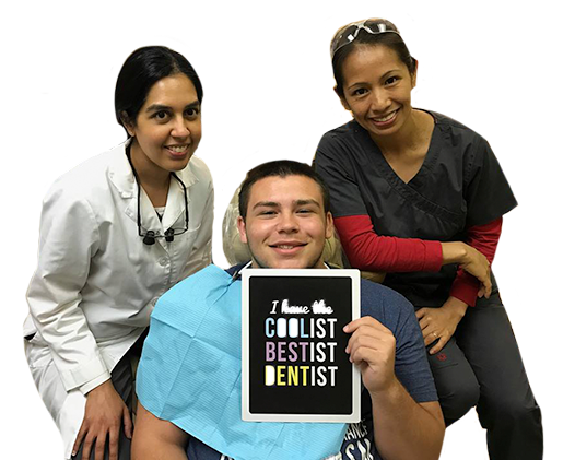 Smiling dental patient