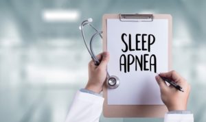 Sleep apnea on clipboard.